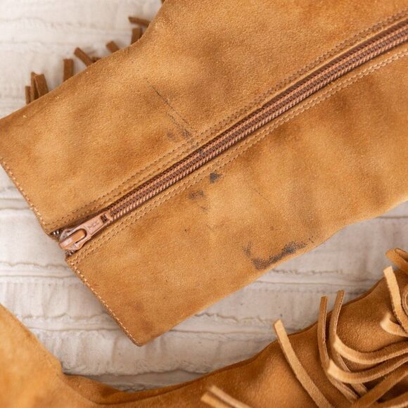 Predictions Brown Cognac‎ Suede Tassel Ankle Boots size 8 - Picture 5 of 12